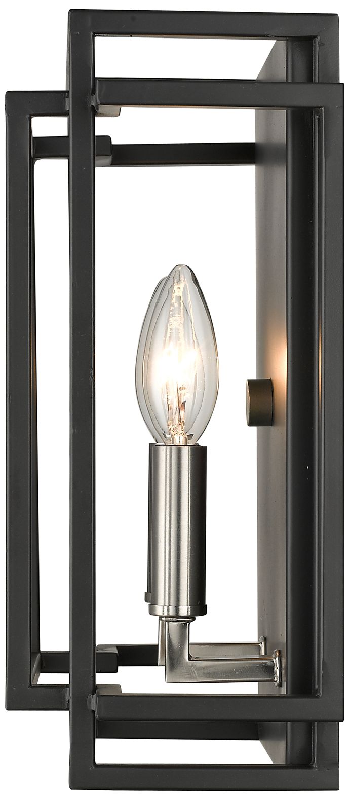 Image 4 Z-Lite Titania 12" High Black and Nickel 2-Light Wall Sconce more views