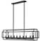 Z-Lite Titania 13" Wide Matte Black 10-Light Linear Pendant