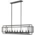 Z-Lite Titania 13" Wide Matte Black 10-Light Linear Pendant