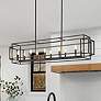 2_Z-Lite Titania 13" Wide Matte Black 10-Light Linear Pendant