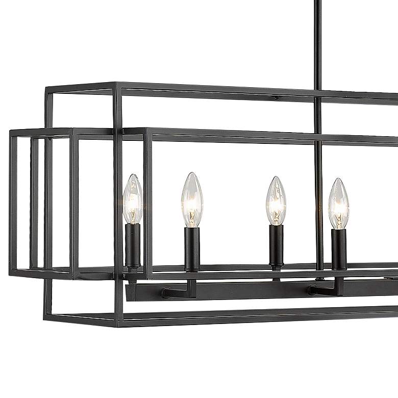 Image 4 Z-Lite Titania 13" Wide Matte Black 10-Light Linear Pendant more views