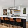 5_Z-Lite Titania 13" Wide Matte Black 10-Light Linear Pendant more views