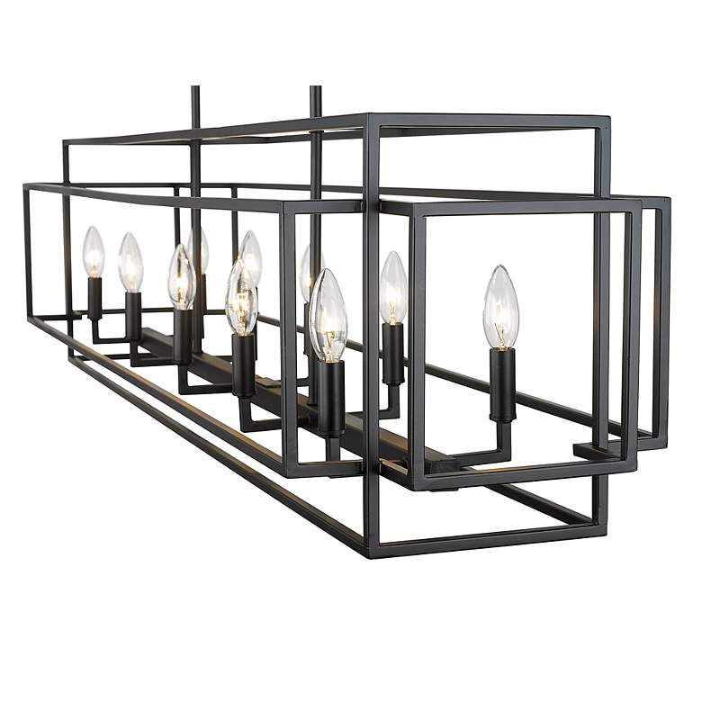 Image 7 Z-Lite Titania 13" Wide Matte Black 10-Light Linear Pendant more views