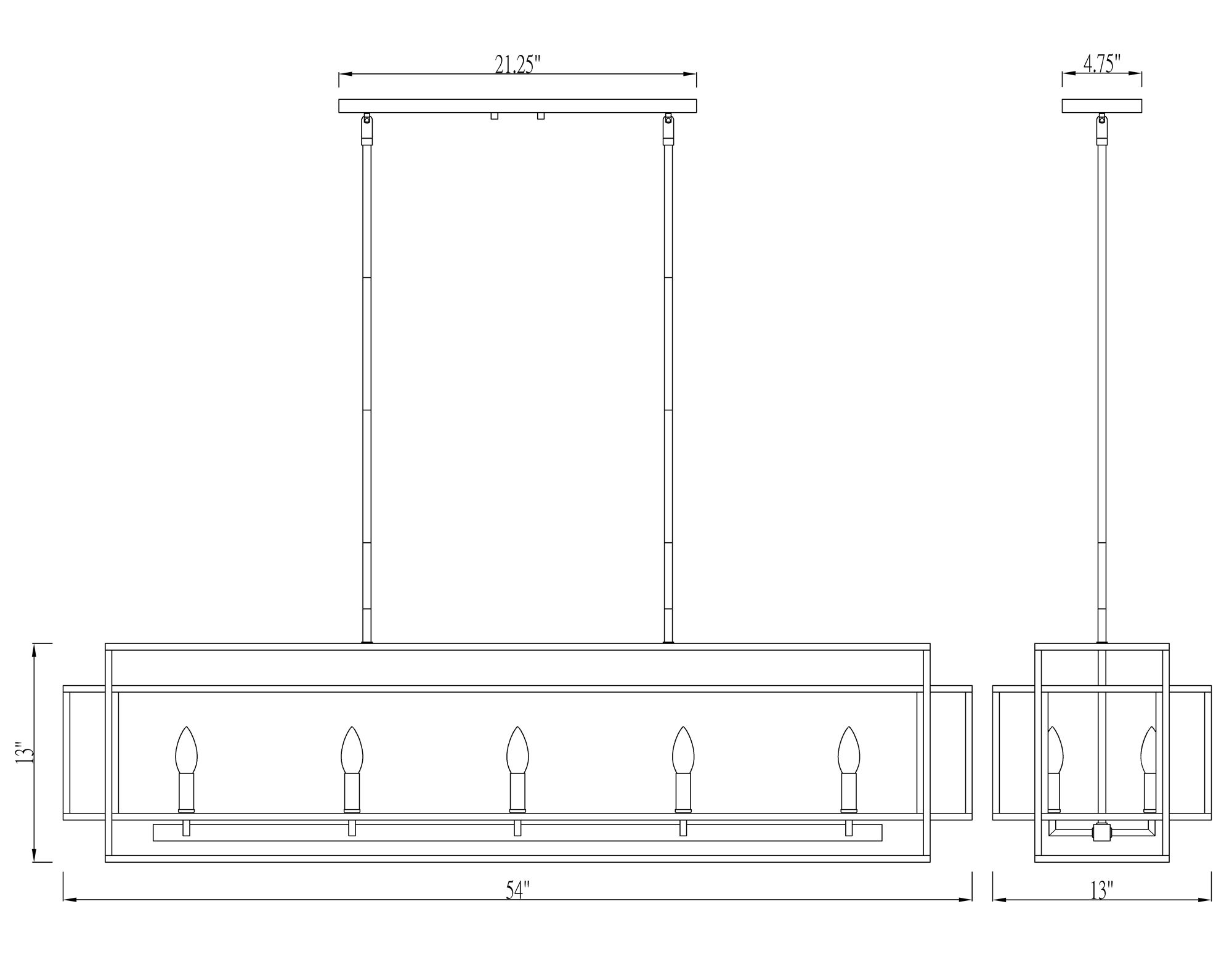 Z-Lite Titania 13" Wide Matte Black 10-Light Linear Pendant in scene