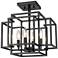 Z-Lite Titania 14" Wide Matte Black 4-Light Ceiling Light