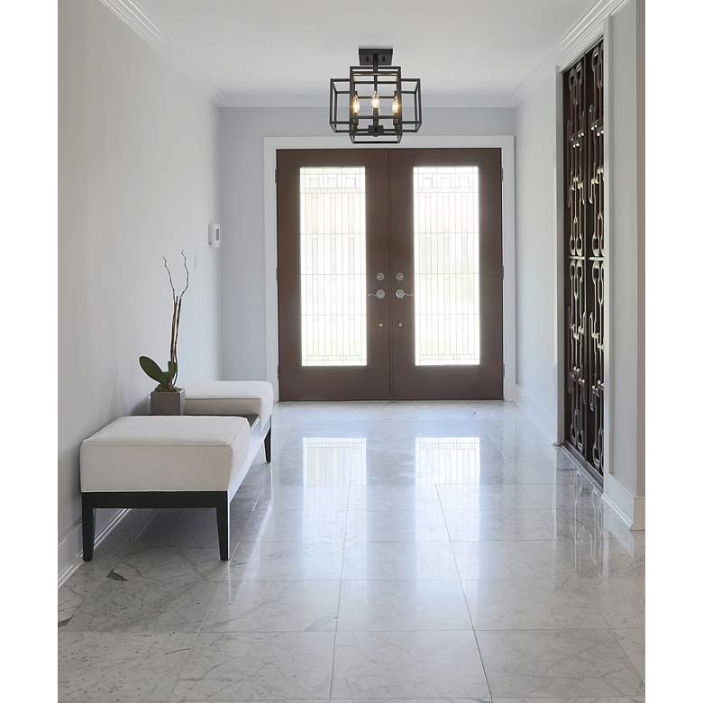 Image 5 Z-Lite Titania 14" Wide Matte Black 4-Light Ceiling Light more views