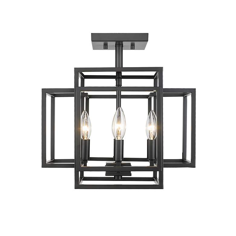 Image 6 Z-Lite Titania 14" Wide Matte Black 4-Light Ceiling Light more views