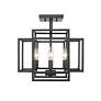 6_Z-Lite Titania 14" Wide Matte Black 4-Light Ceiling Light more views