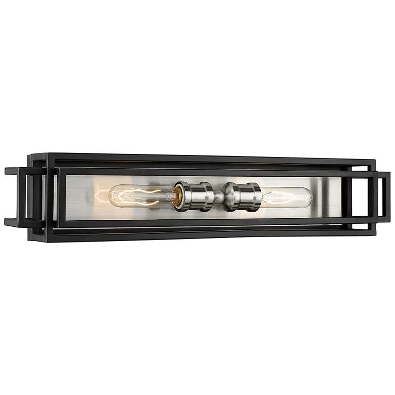 Image 1 Z-Lite Titania 2 Light Vanity in Black + Brushed Nickel
