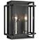 Z-Lite Titania 2 Light Wall Sconce in Black + Brushed Nickel