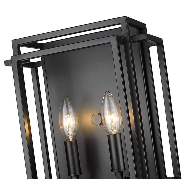 Image 7 Z-Lite Titania 2 Light Wall Sconce in Matte Black more views