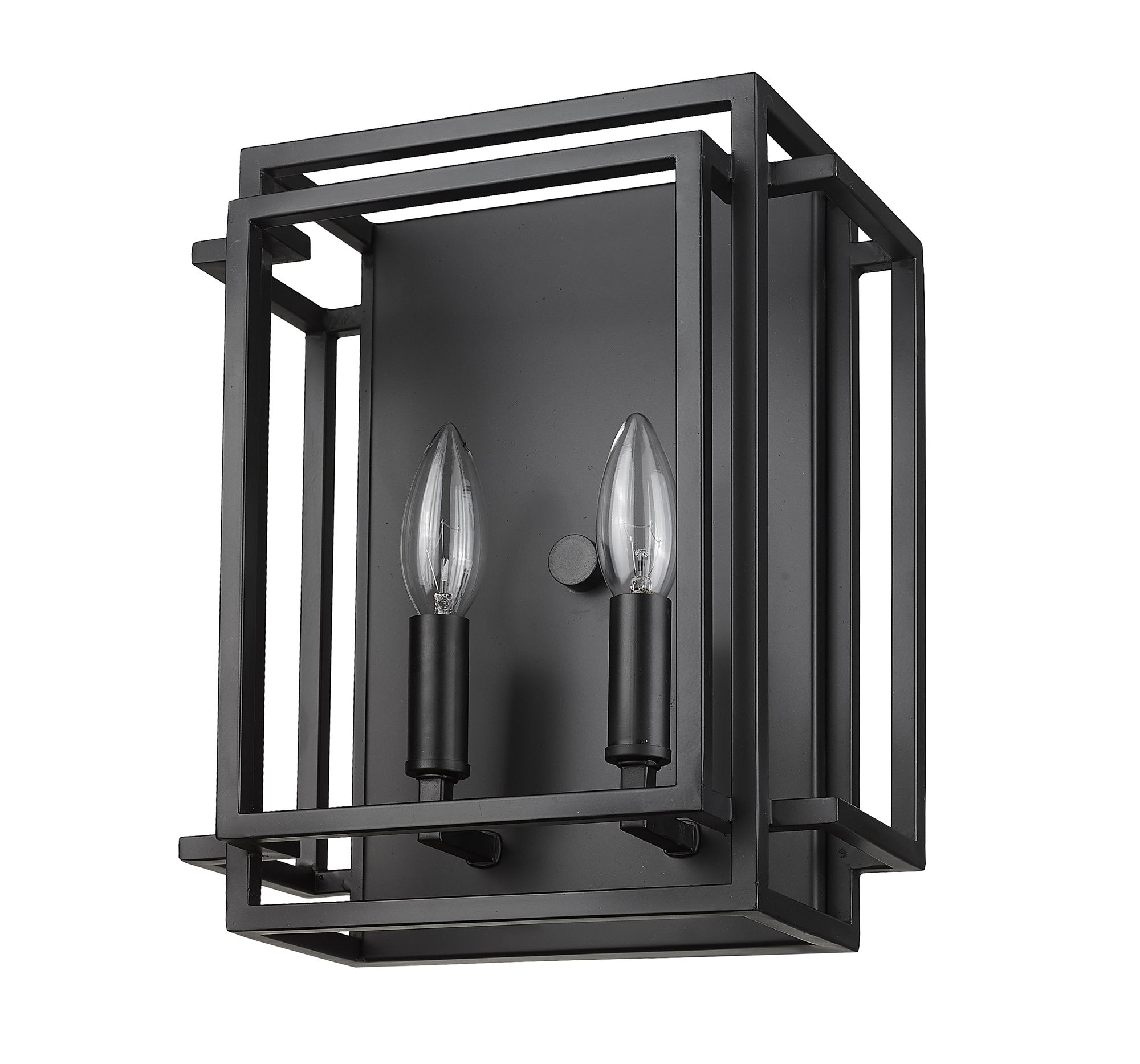 Z-Lite Titania 2 Light Wall Sconce in Matte Black