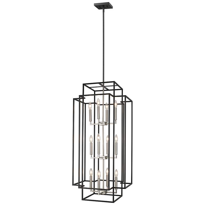 Image 3 Z-Lite Titania 20" Wide Black And Brushed Nickel 12-Light Chandelier