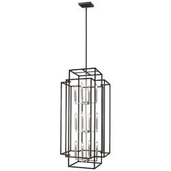 Z-Lite Titania 20" Wide Black And Brushed Nickel 12-Light Chandelier