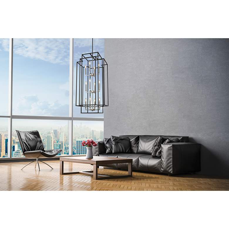 Image 4 Z-Lite Titania 20" Wide Black And Brushed Nickel 12-Light Chandelier more views