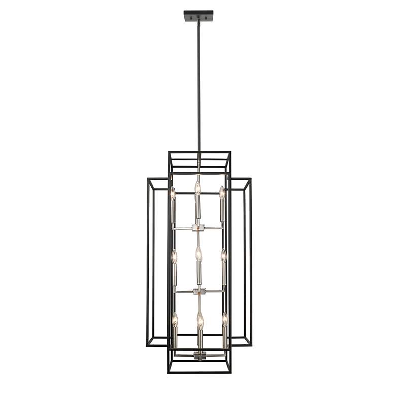 Image 5 Z-Lite Titania 20" Wide Black And Brushed Nickel 12-Light Chandelier more views