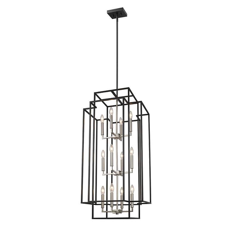 Image 7 Z-Lite Titania 20" Wide Black And Brushed Nickel 12-Light Chandelier more views