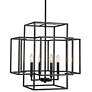 3_Z-Lite Titania 22" Wide 4-Light Matte Black Geometric Chandelier