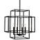 Z-Lite Titania 22" Wide 4-Light Matte Black Geometric Chandelier
