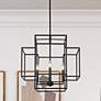 2_Z-Lite Titania 22" Wide 4-Light Matte Black Geometric Chandelier