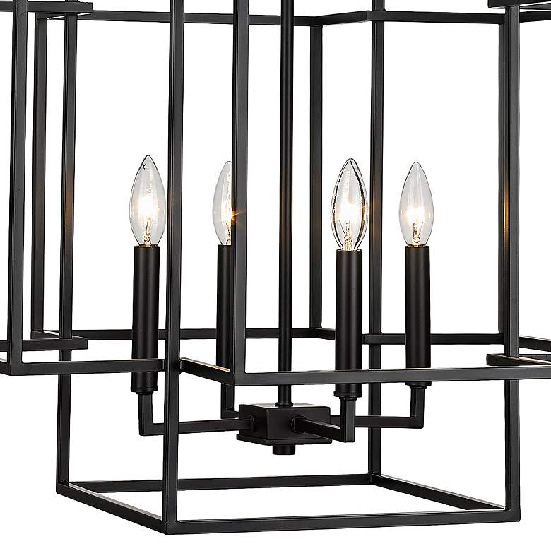 Image 4 Z-Lite Titania 22" Wide 4-Light Matte Black Geometric Chandelier more views