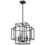 5_Z-Lite Titania 22" Wide 4-Light Matte Black Geometric Chandelier more views