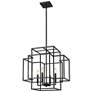 6_Z-Lite Titania 22" Wide 4-Light Matte Black Geometric Chandelier more views