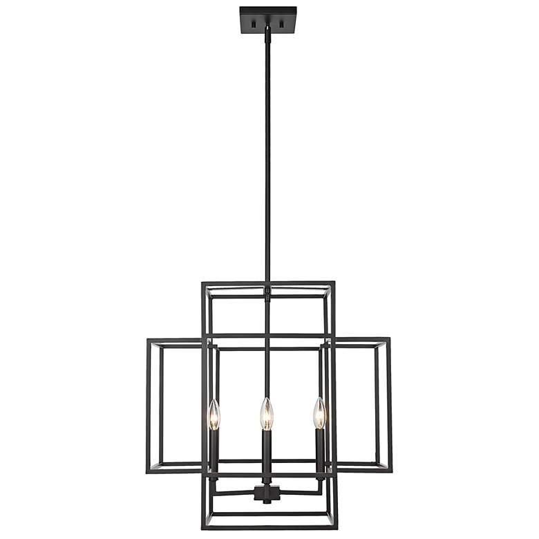 Image 7 Z-Lite Titania 22" Wide 4-Light Matte Black Geometric Chandelier more views