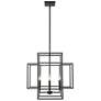 7_Z-Lite Titania 22" Wide 4-Light Matte Black Geometric Chandelier more views