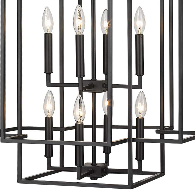 Image 4 Z-Lite Titania 22" Wide Matte Black Metal 8-Light 2-Tier Pendant more views