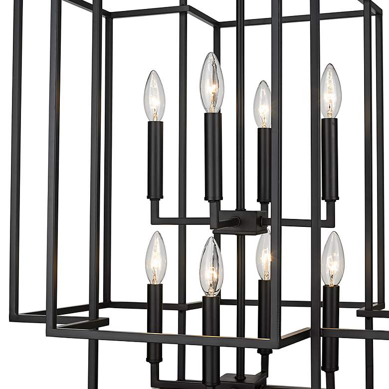 Image 5 Z-Lite Titania 22" Wide Matte Black Metal 8-Light 2-Tier Pendant more views