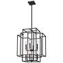 6_Z-Lite Titania 22" Wide Matte Black Metal 8-Light 2-Tier Pendant more views
