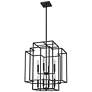 Z-Lite Titania 22" Wide Matte Black Metal 8-Light 2-Tier Pendant in scene