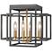 Z-Lite Titania 4 Light Flush Mount in Bronze + Olde Brass