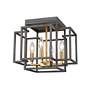 4_Z-Lite Titania 4 Light Flush Mount in Bronze + Olde Brass more views
