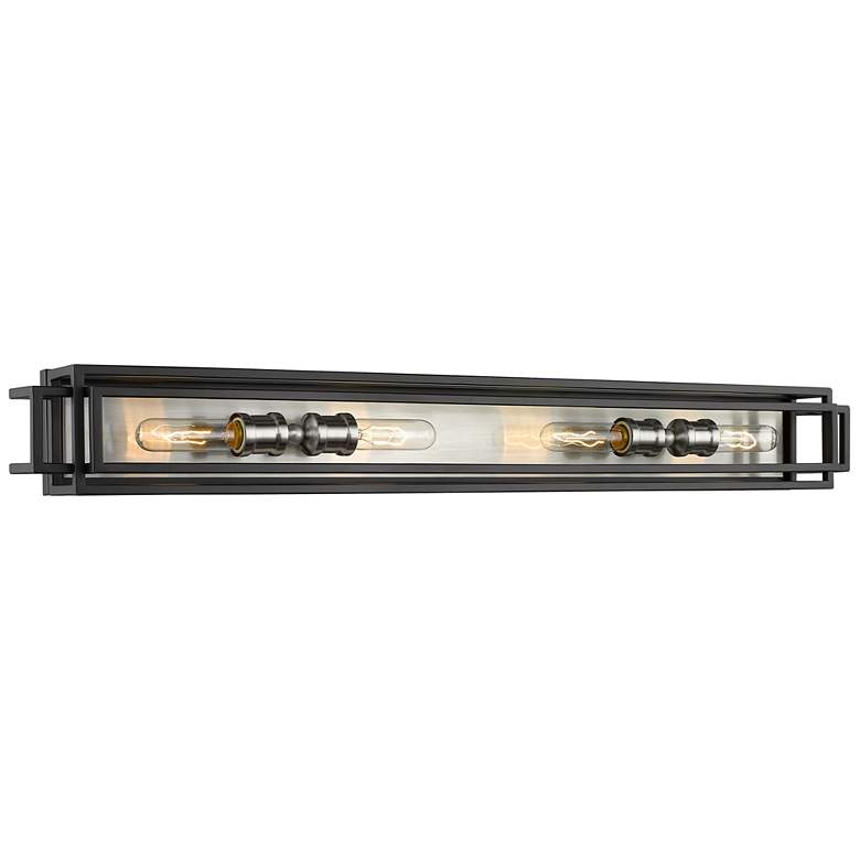 Image 1 Z-Lite Titania 4 Light Vanity in Black + Brushed Nickel