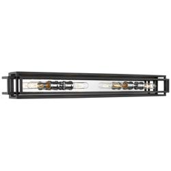 Z-Lite Titania 4 Light Vanity in Black + Chrome