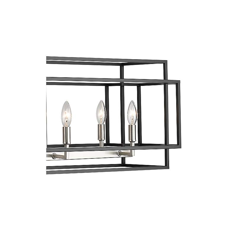 Image 3 Z-Lite Titania 54" 10-Light Black and Nickel Linear Pendant more views