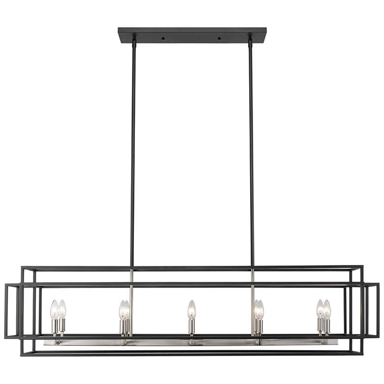 Image 6 Z-Lite Titania 54 inch 10-Light Black and Nickel Linear Pendant more views