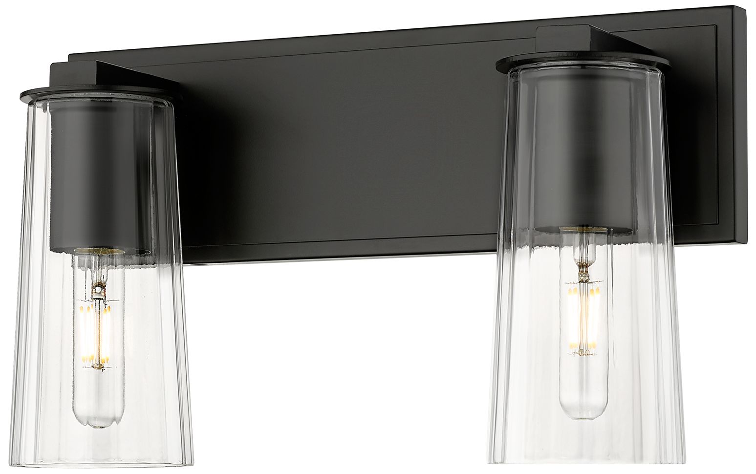 Z-Lite Titus 16" Wide Matte Black 2-Light Vanity Bath Light