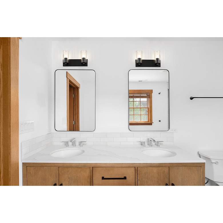 Z-Lite Titus 16" Wide Matte Black 2-Light Vanity Bath Light - #8783G ...