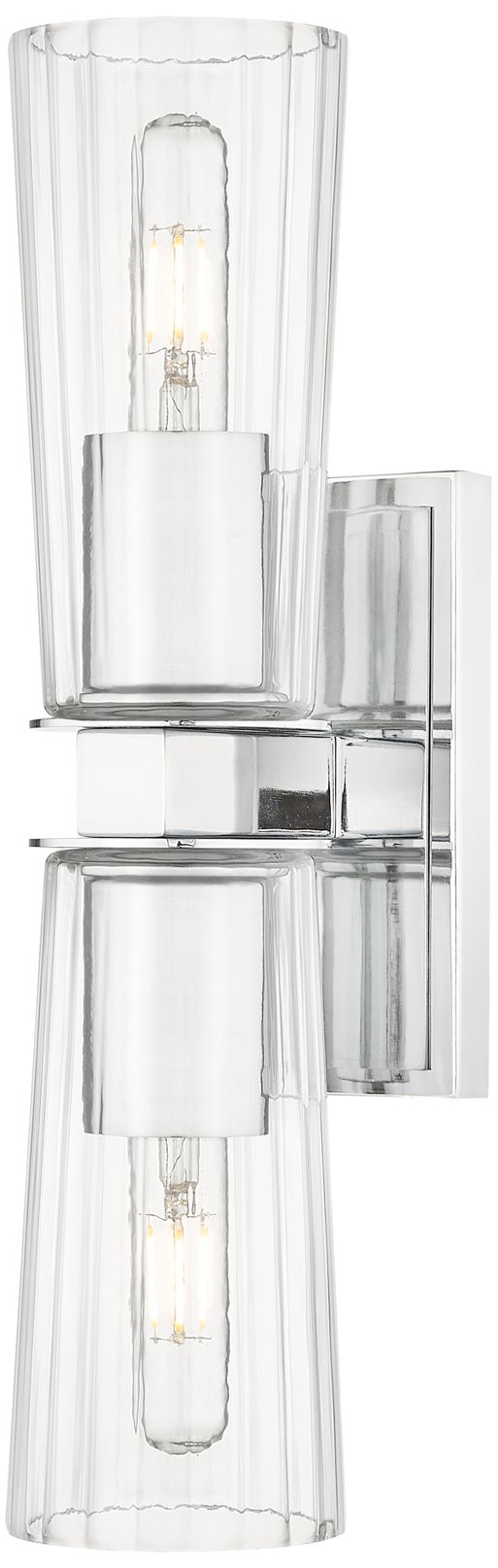 Image 2 Z-Lite Titus 17 1/2" High Chrome 2-Light Wall Sconce