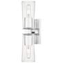 2_Z-Lite Titus 17 1/2" High Chrome 2-Light Wall Sconce