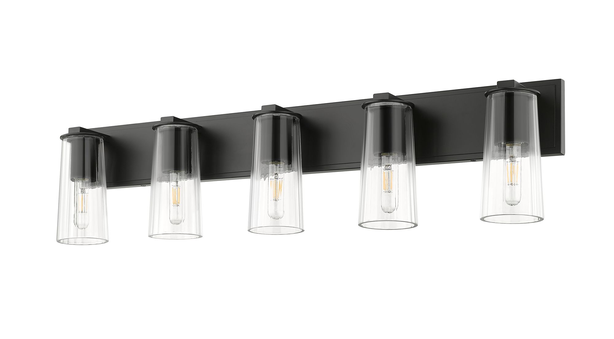 Z-Lite Titus 40" Wide Matte Black 5-Light Vanity Bath Light