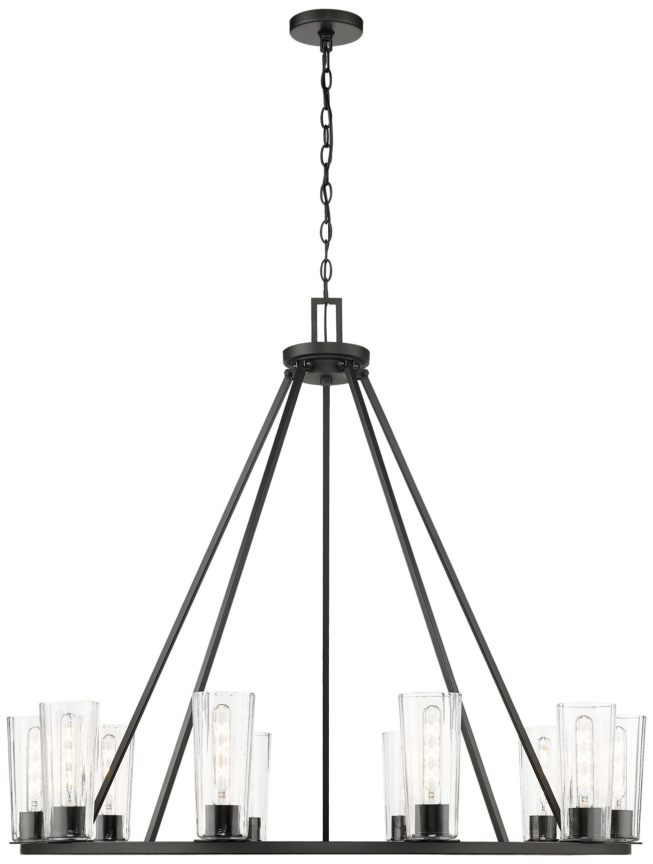 Image 2 Z-Lite Titus 46" Wide Matte Black 10-Light Chandelier