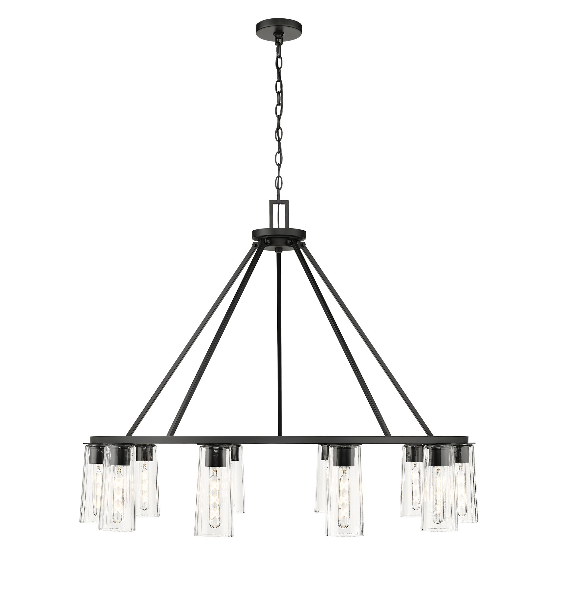 Image 5 Z-Lite Titus 46" Wide Matte Black 10-Light Chandelier more views