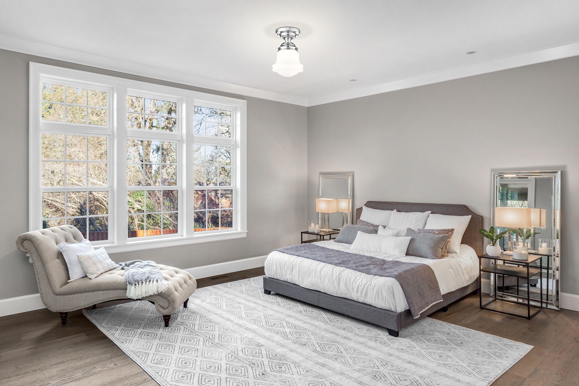 Image 3 Z-Lite Vaughn 10 1/2" Wide Chrome Ceiling Light more views