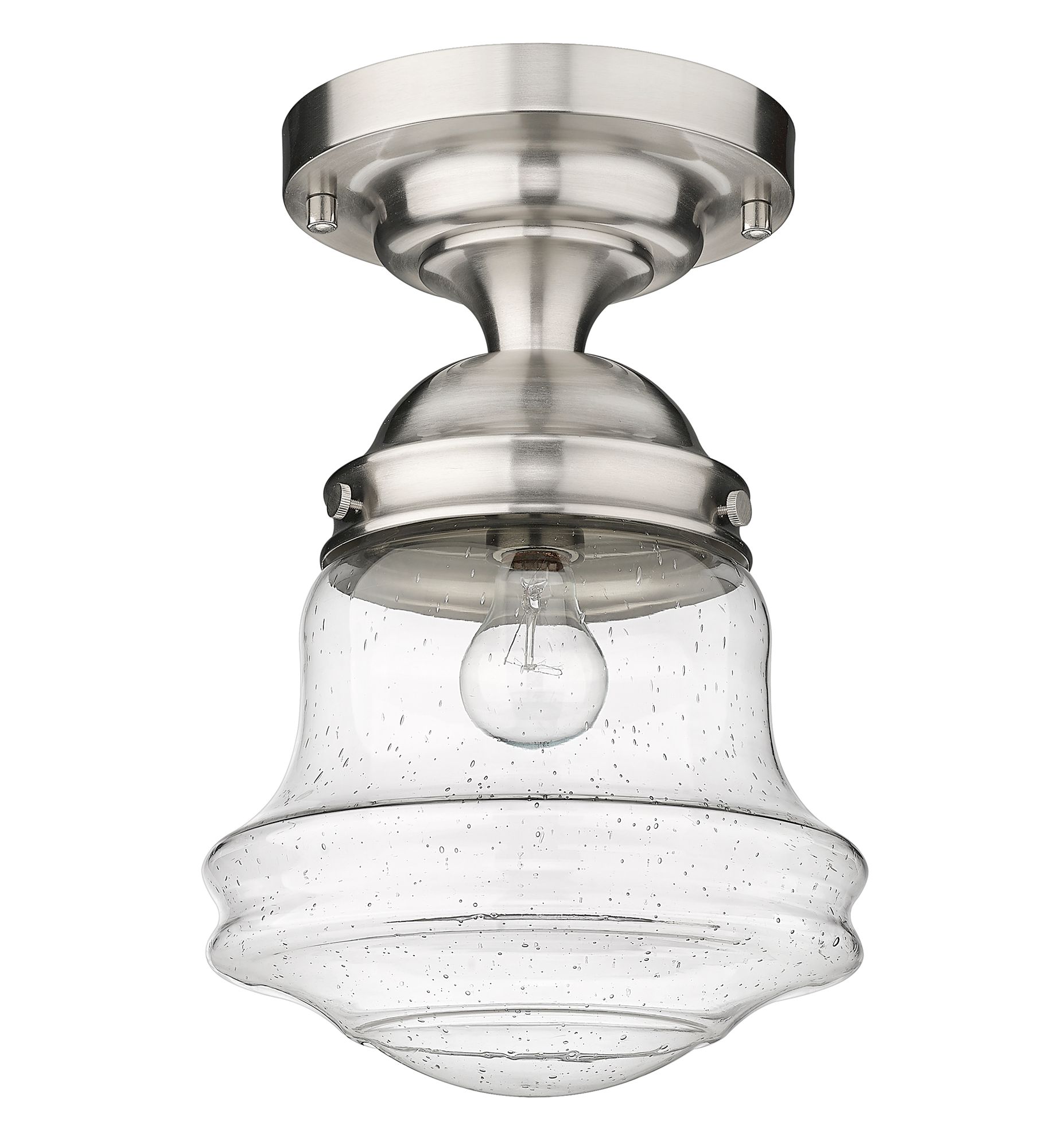 Z-Lite Vaughn 10 1/2" Wide Nickel and Clear Glass Ceiling Light