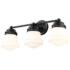 Z-Lite Vaughn 22 1/2" Wide Matte Black 3-Light Bath Light