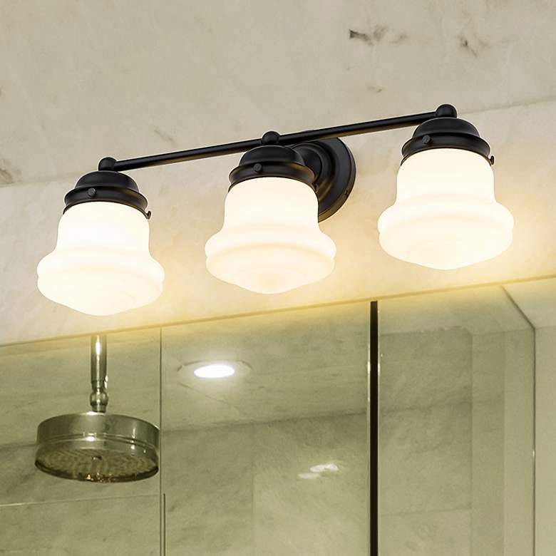 Image 1 Z-Lite Vaughn 22 1/2" Wide Matte Black 3-Light Bath Light